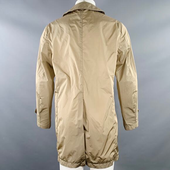 UNITED ARROWS Size M Khaki Nylon Single Breasted Trenchcoat - Picture 3 of 7